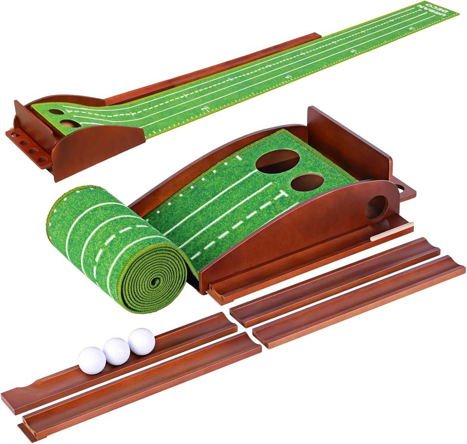 Wooden Auto-Return Putting Mat