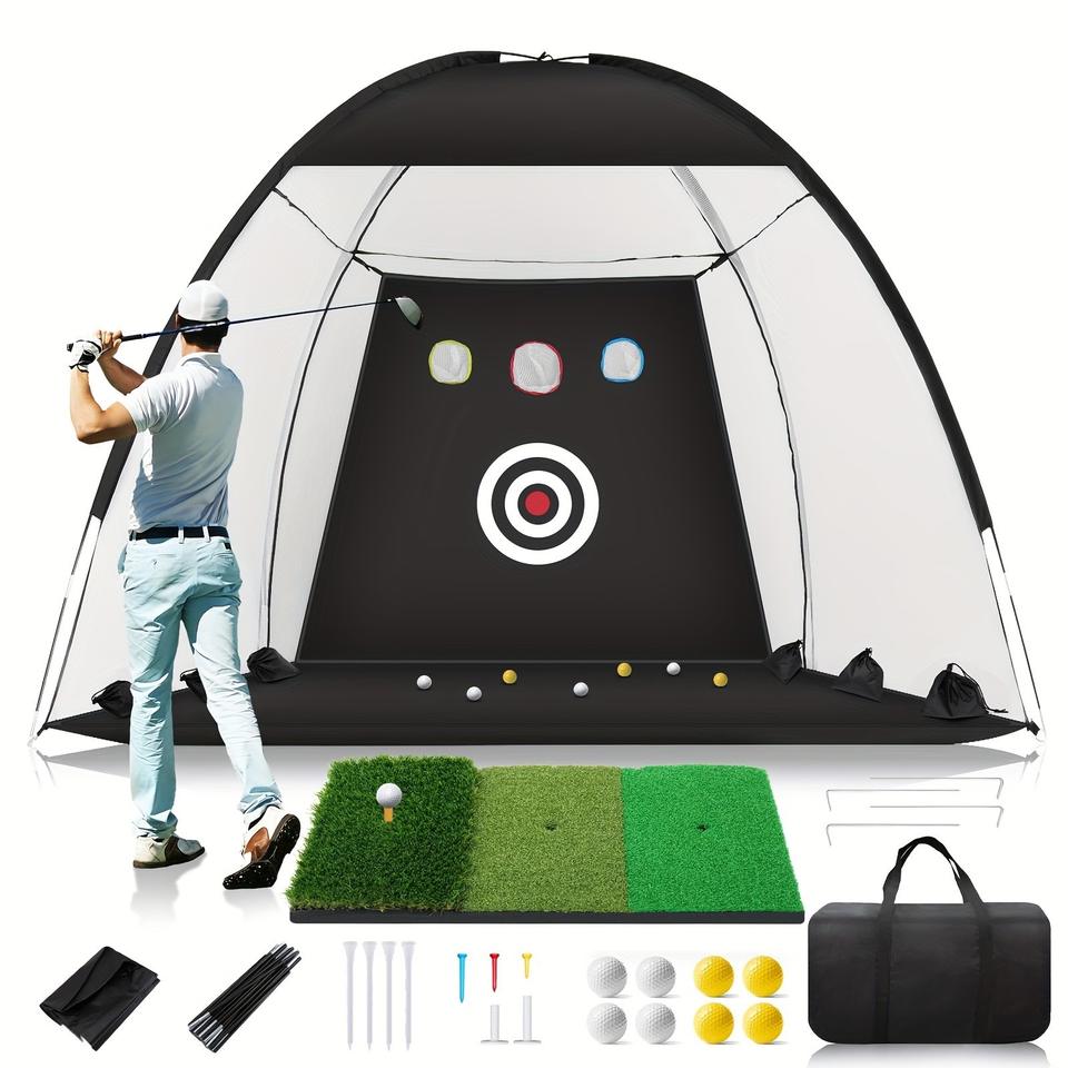 Portable Folding Hitting Cage — 3 Putt Society golf accessories
